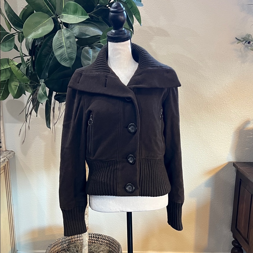 Express Dark Brown Bomber Jacket